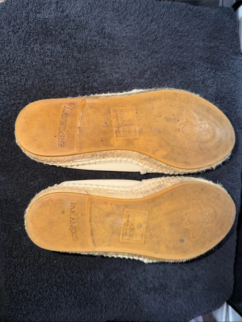 Gucci Beige Canvas Espadrilles with Green and Red Web Stripe